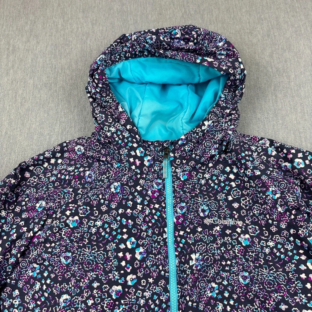 Columbia Jacket Youth Girls XL 18-20 Purple Magic Mile‎ Insulated Hooded Coat
